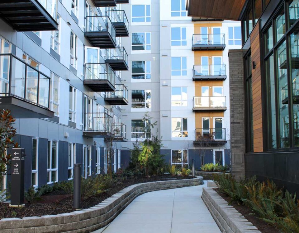 Custom glass railings with balconies